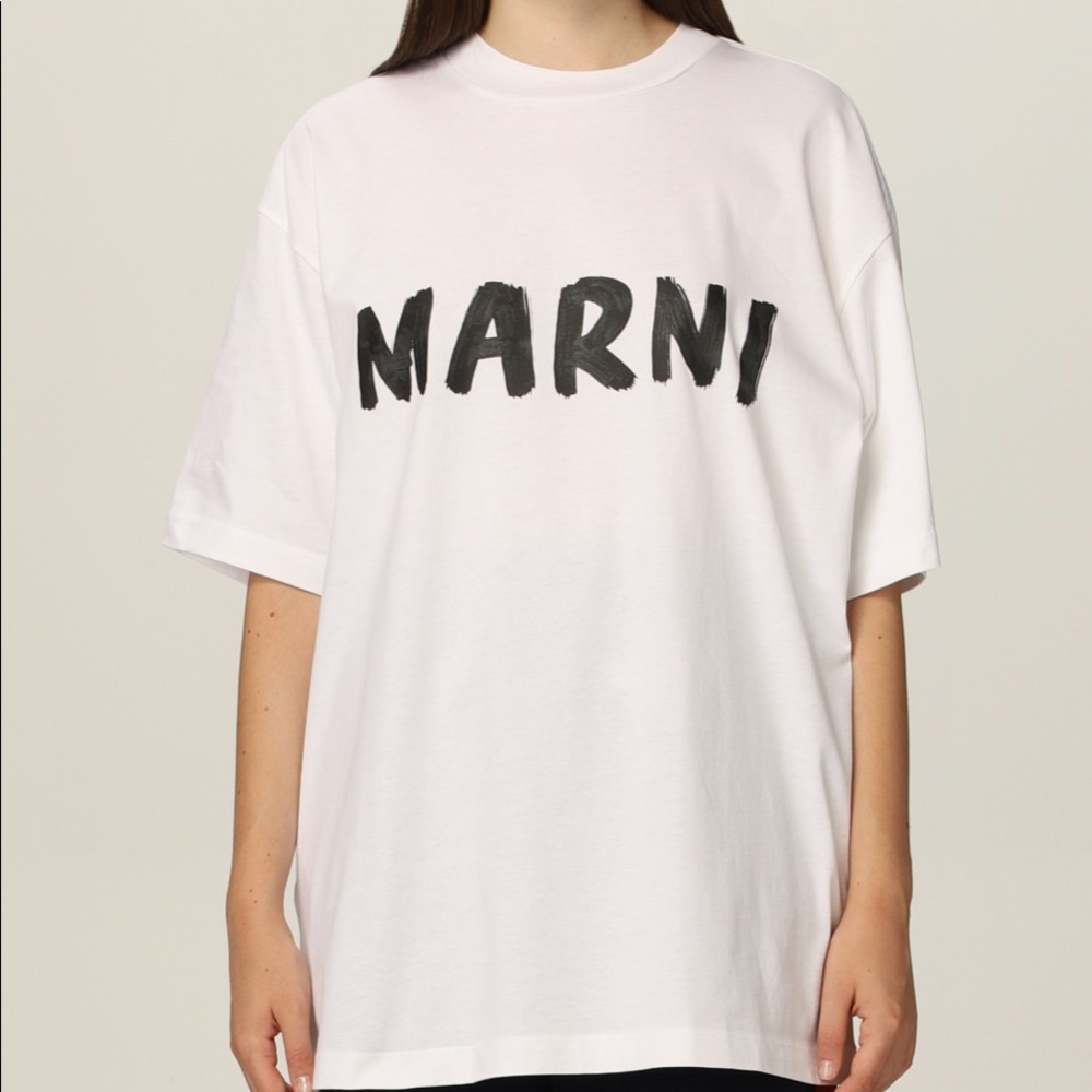 Marni cotton t-shirt with logo NWT size 38